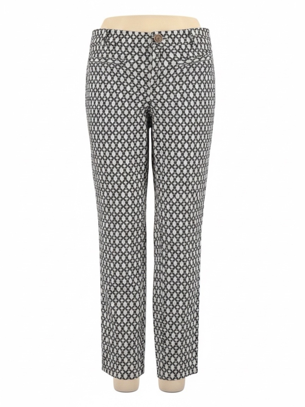Women’s Cartonnier Anthropologie Mod Print Cropped Pants Blue & Ivory Size 6T